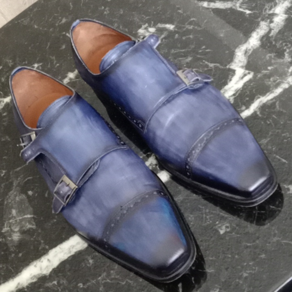 Handmade in Spain by Umber boutique, hand painted special dark blue and black